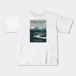 Kobuk Valley National Park Alaska Minimalist Travel Poster Kids T-Shirt